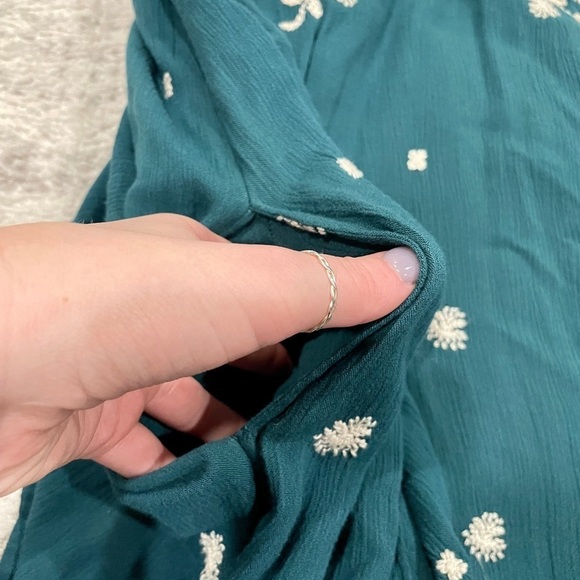 Free People Green Sweet Tennessee Embroidered Long Sleeve Dress - Picture 6 of 15